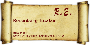 Rosenberg Eszter névjegykártya